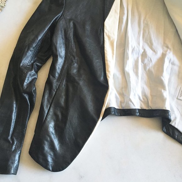 Theyskens' Theory Juji black leather jacket / blazer, size 2 / 36, 100% lamb - Picture 13 of 16